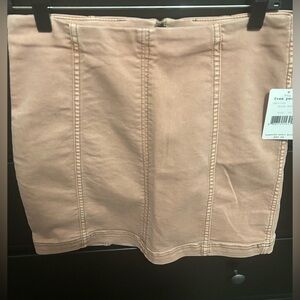 Free People Blush Wash Modern Femme Denim Mini Skirt